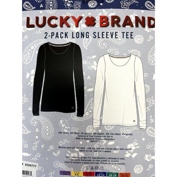 LUCKY BRAND LADIES LONG SLEEVE TEE 2-PACK - Picture 5 of 5